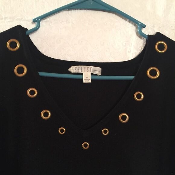 2X Spense Gorgeous lite weight soft eyelet VNeck - Picture 4 of 6